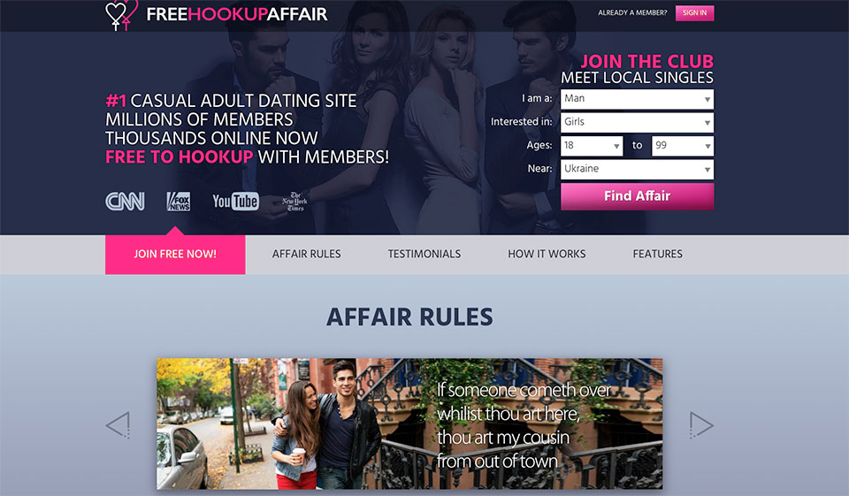 FreeHookupAffair Review