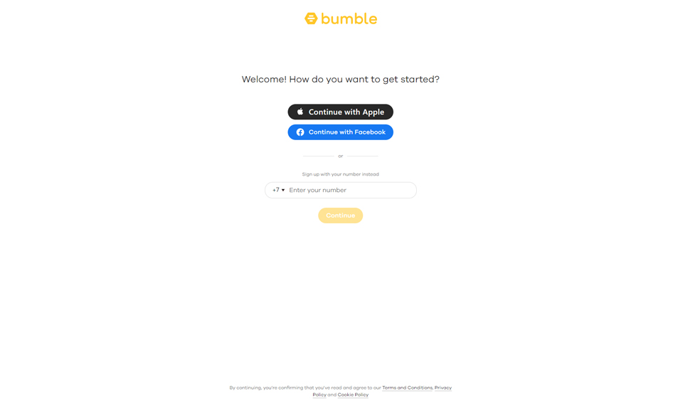 Bumble Sign-Up