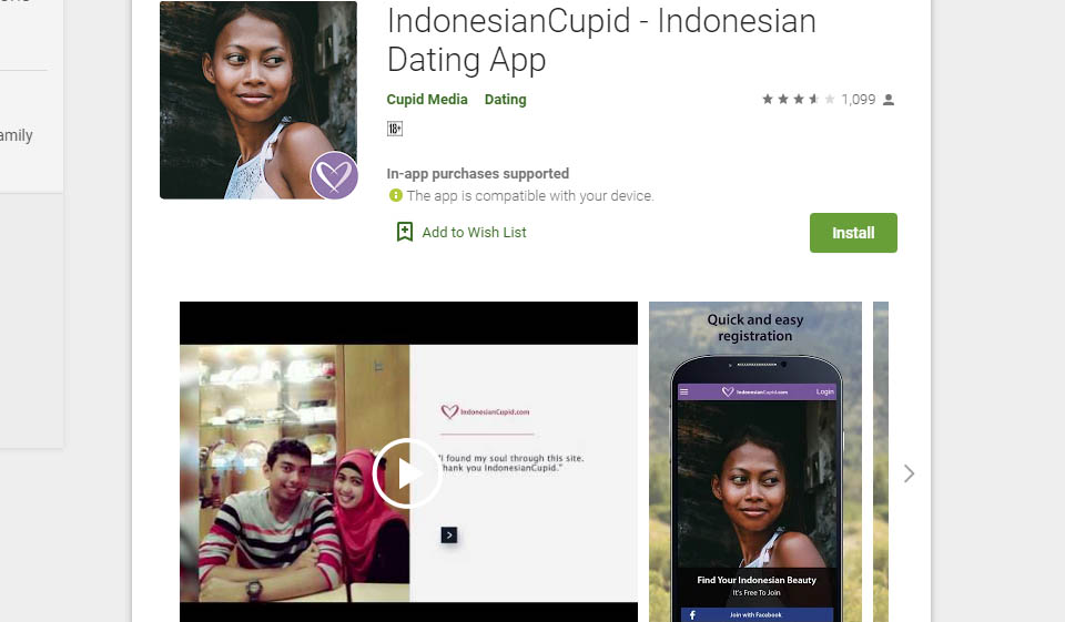App Cupido indonesiano