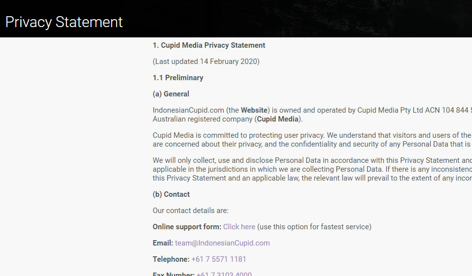 Cupido indonesiano sicuro