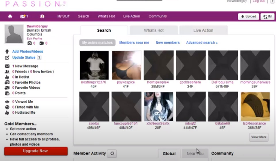 Passion.com Features