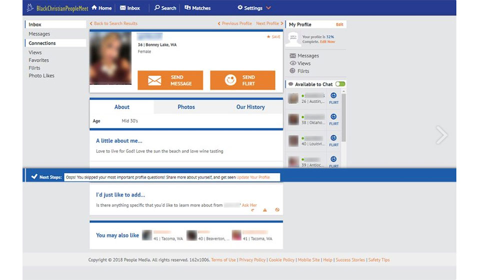 BlackChristianPeopleMeet website