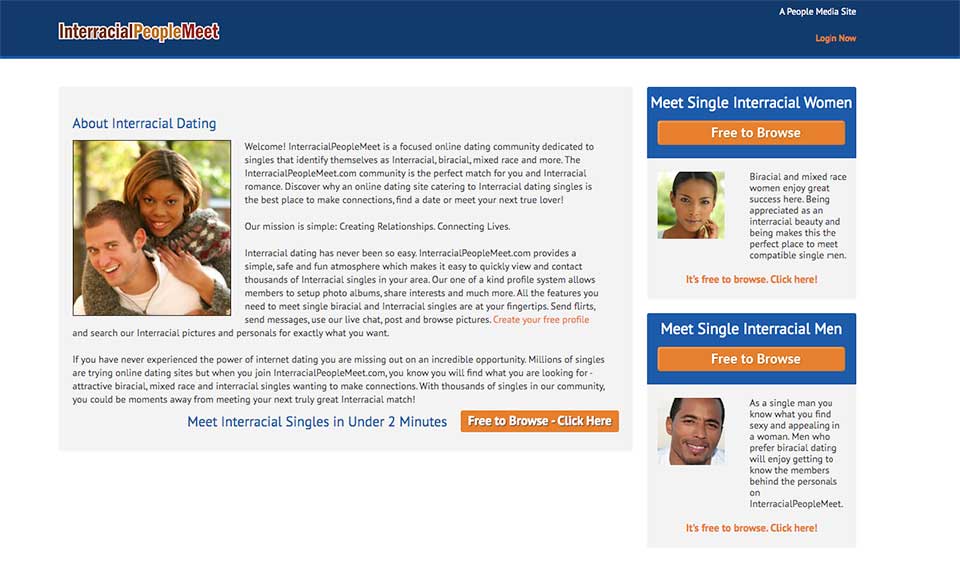 InterracialPeopleMeet Features