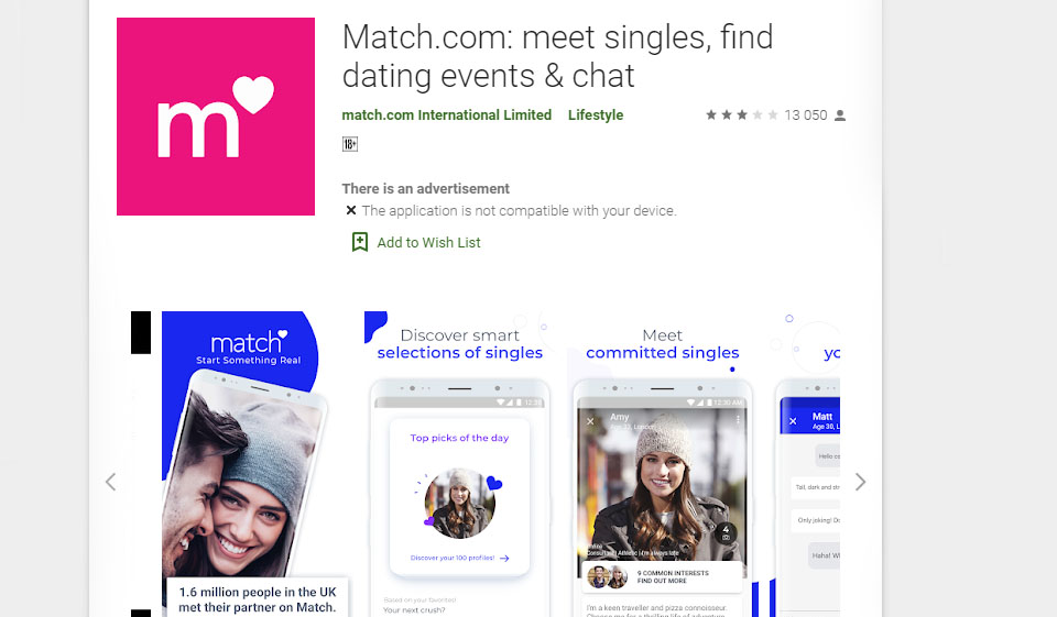 match.com Mobile Application