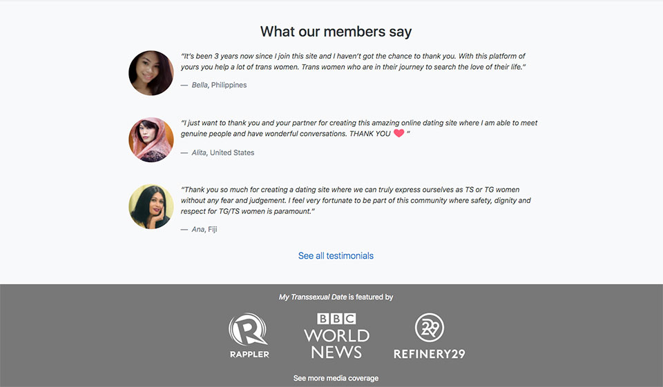 MyTranssexualDate Special Features