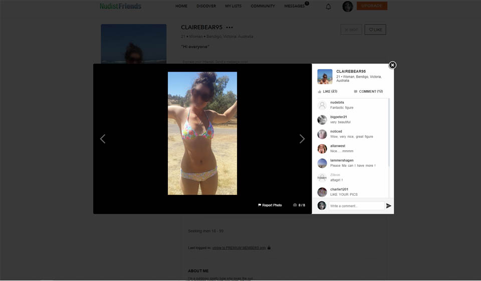 NudistFriends Additional Features