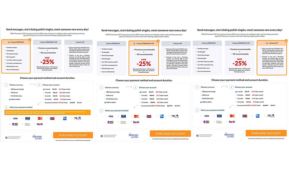 Polish Hearts Price and Payment