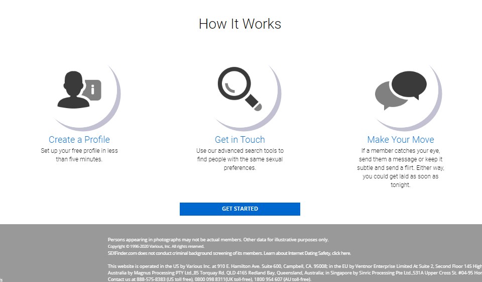 Caratteristiche di Sexfinder