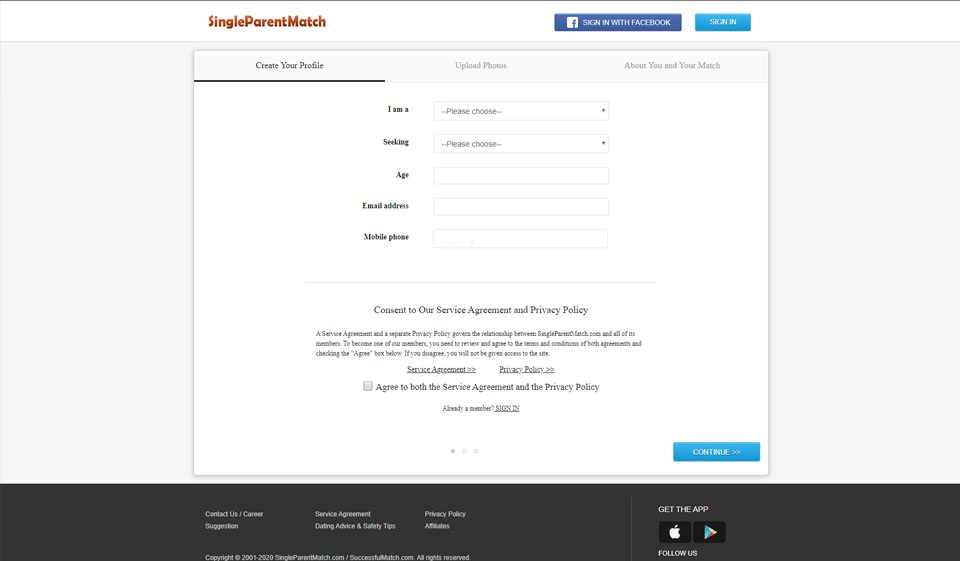 SingleParentMatch Registrati