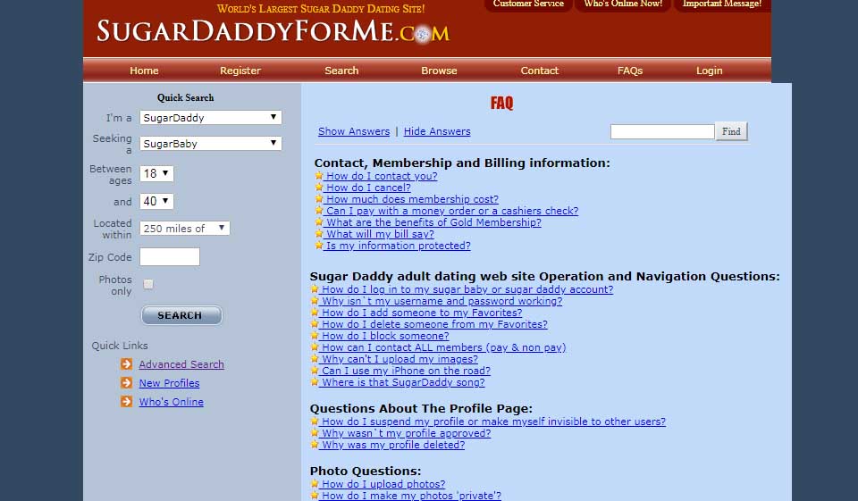 SugarDaddyForMe FAQs