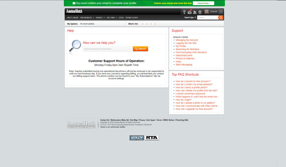 AmateurMatch Sign Up