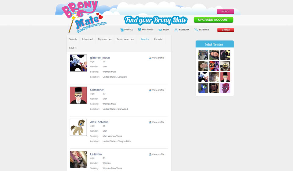 BronyMate Sign-up Process