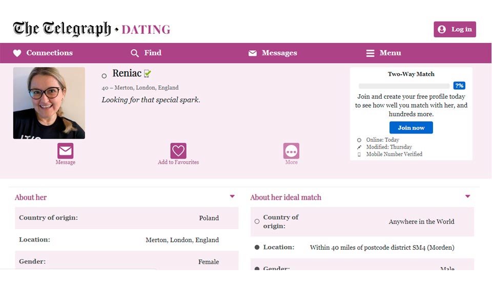 Telegraph Dating Services