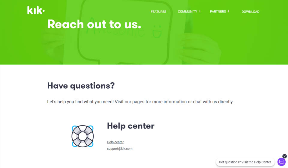 Caratteristiche speciali di Kik