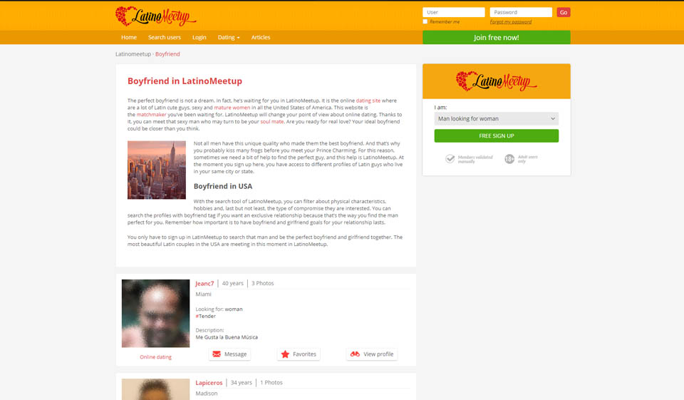 Applicazione mobile LatinoMeetup