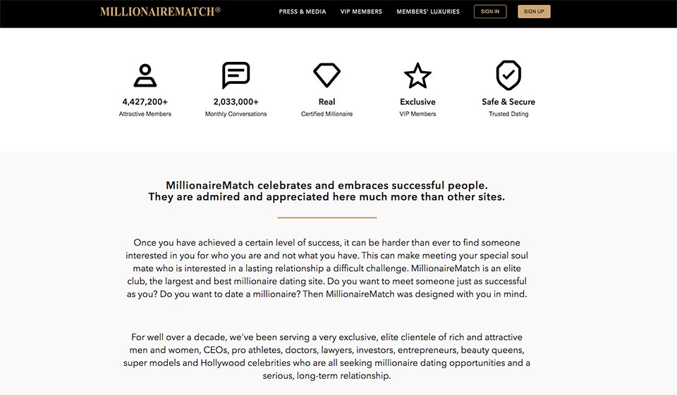 Recensione di MillionaireMatch