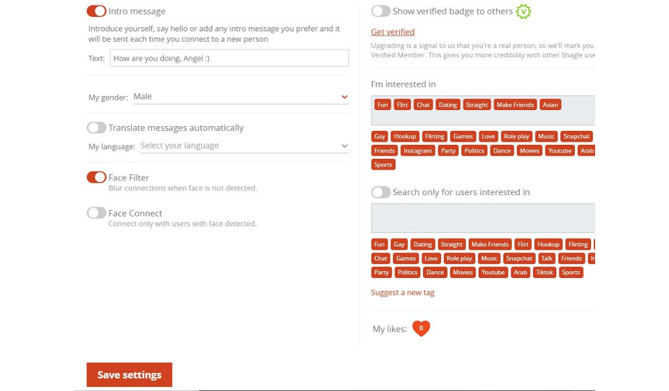Shagle Mobile Application