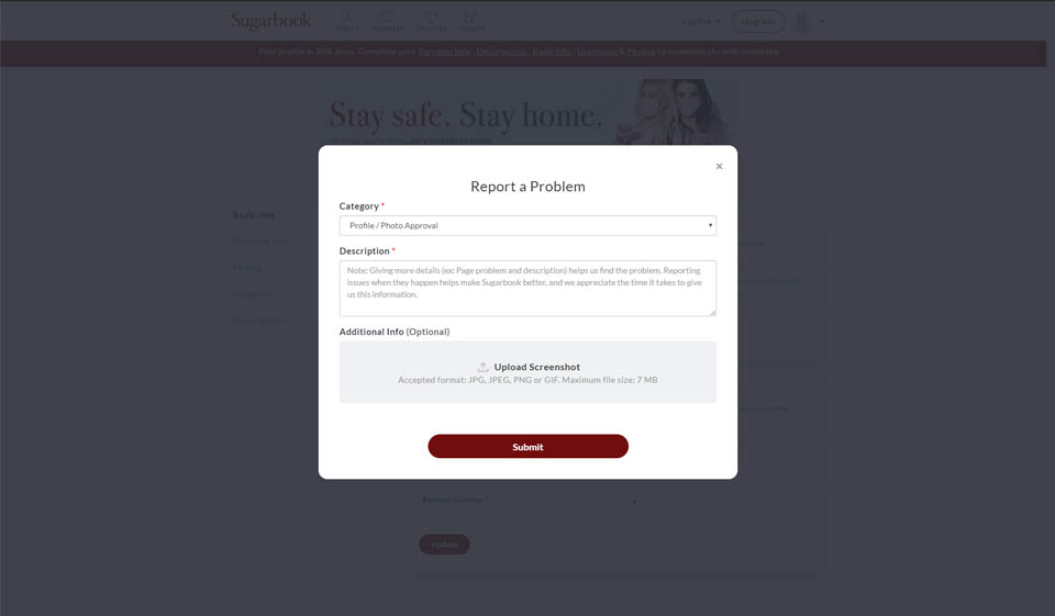 How to block someone on SugarBook
