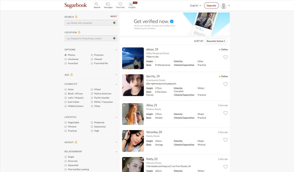 SugarBook Users Profiles Quality