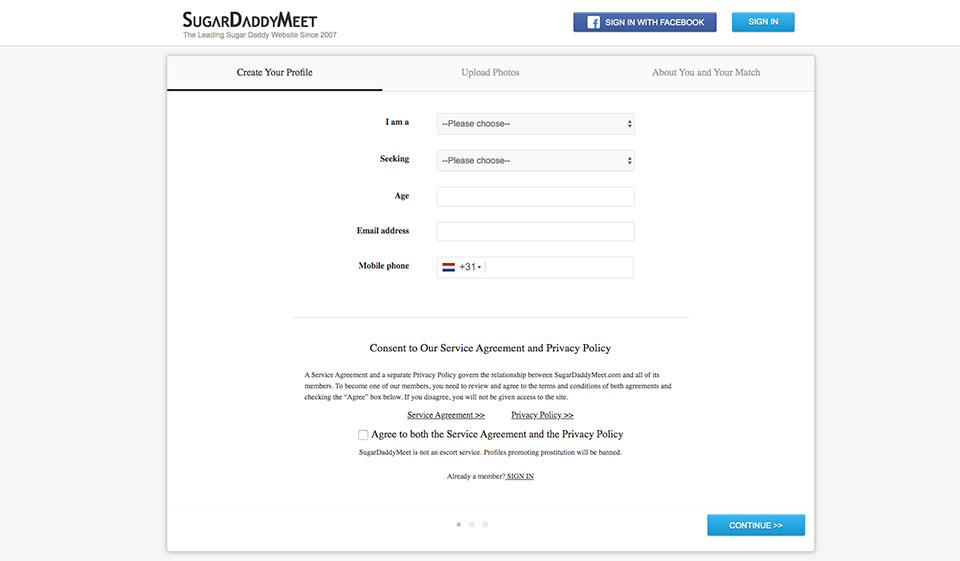 Sugardaddymeet Sign Up
