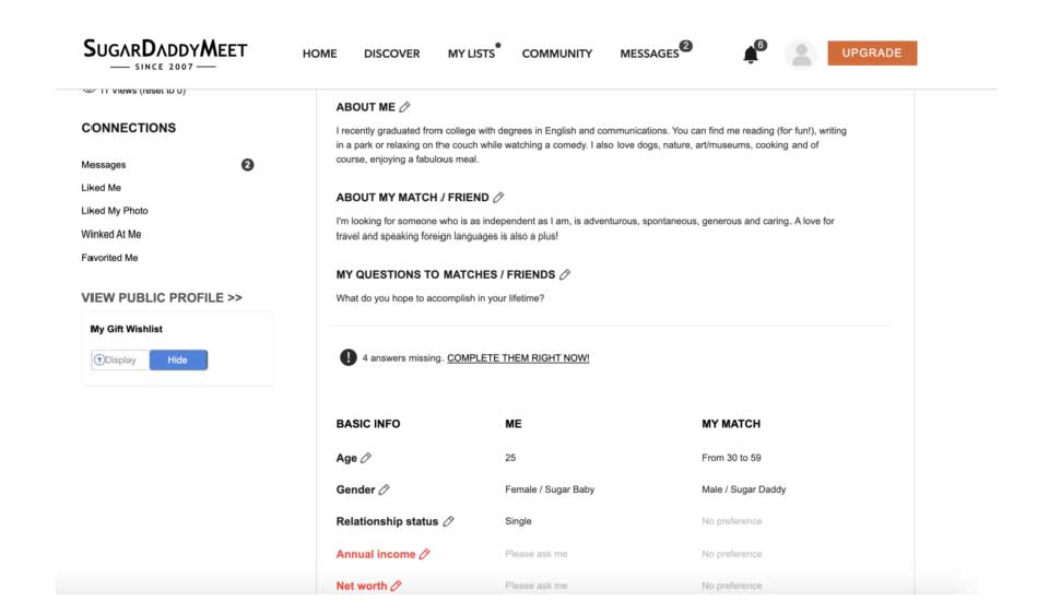 Sugardaddymeet Application