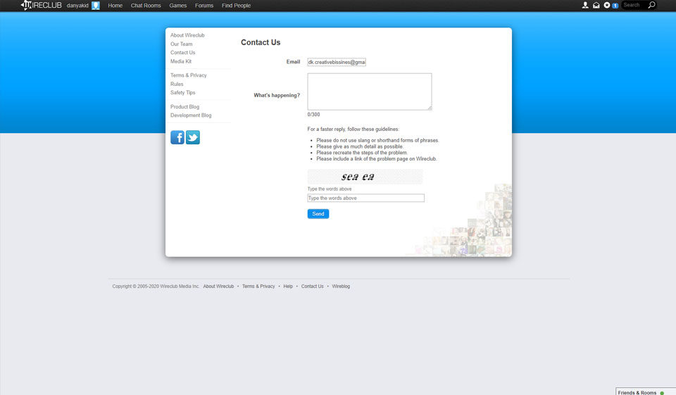 Wireclub Application