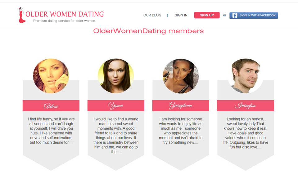Older Women Dating Design