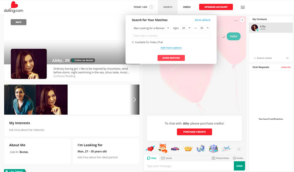 Dating.com Price and Payment Method