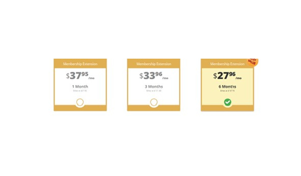 Mitgliedschaftspreis und Zahlungsmethode