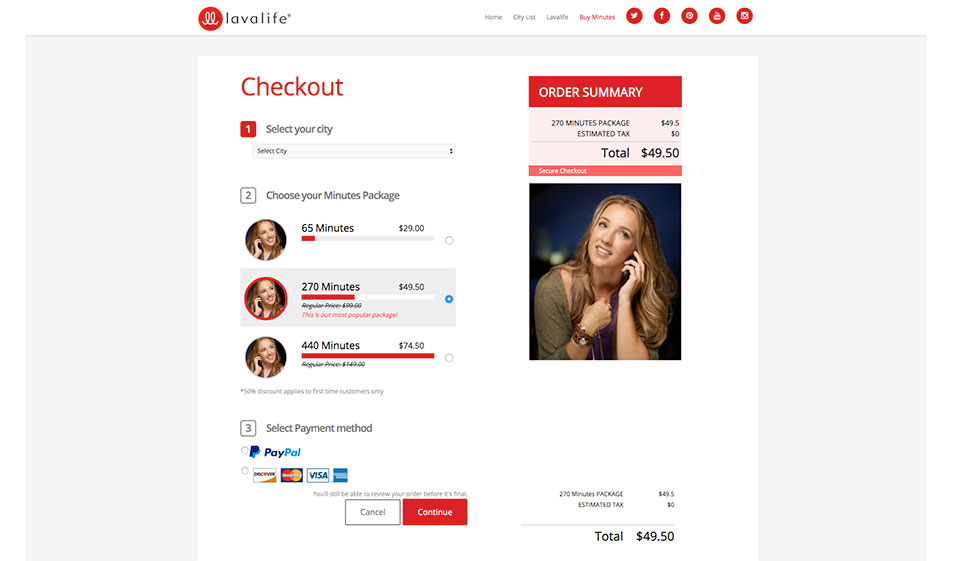 LavaLife's Website Design & Usability