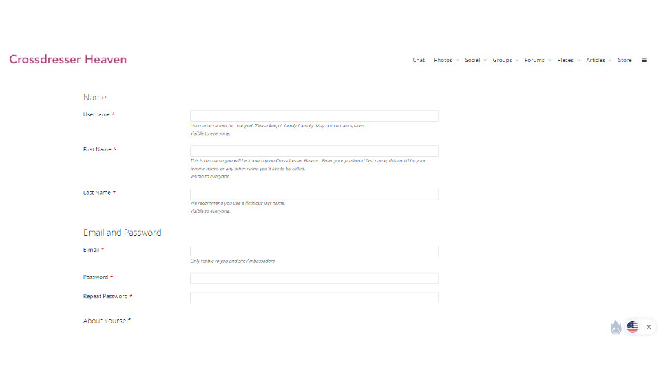 Recensione di esperti di Crossdresser Heaven