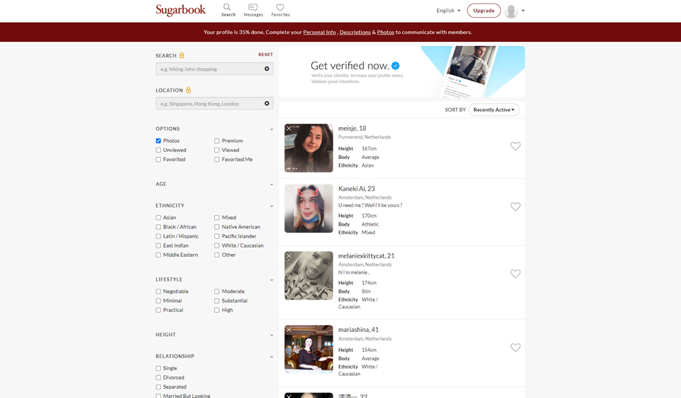 SugarBook Kullanıcı Profilleri Kalitesi