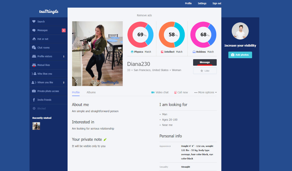 Before start searching profile